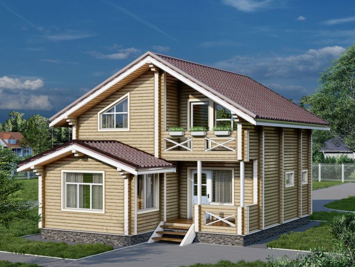 Проект ТД 120/2 Дом из бруса